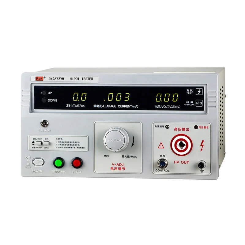 Good quality RK2672YM ac dc Medical hi-pot hipot tester ac dc price Withstand Hi-Pot AC/DC 0-5KV AC20mA DC10mA 100VA