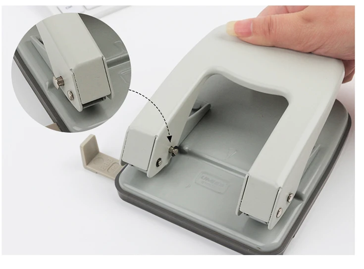 
Customized Logo Office manual 30 sheets 80 mm metal office paper hand 2 hole punch for Binding Notebook 