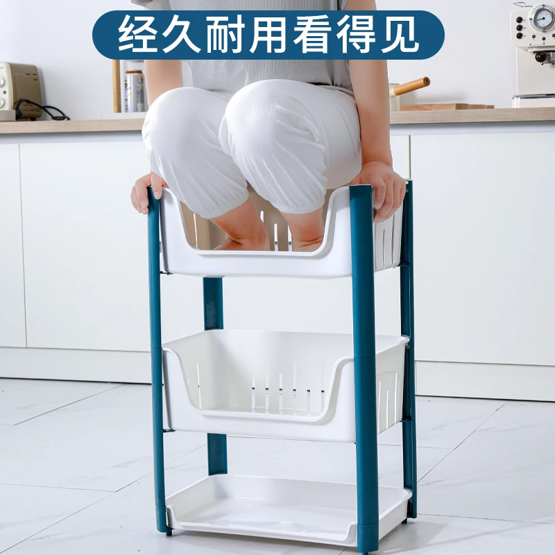 Plastic storage household shelf high quality plastic storage rack
