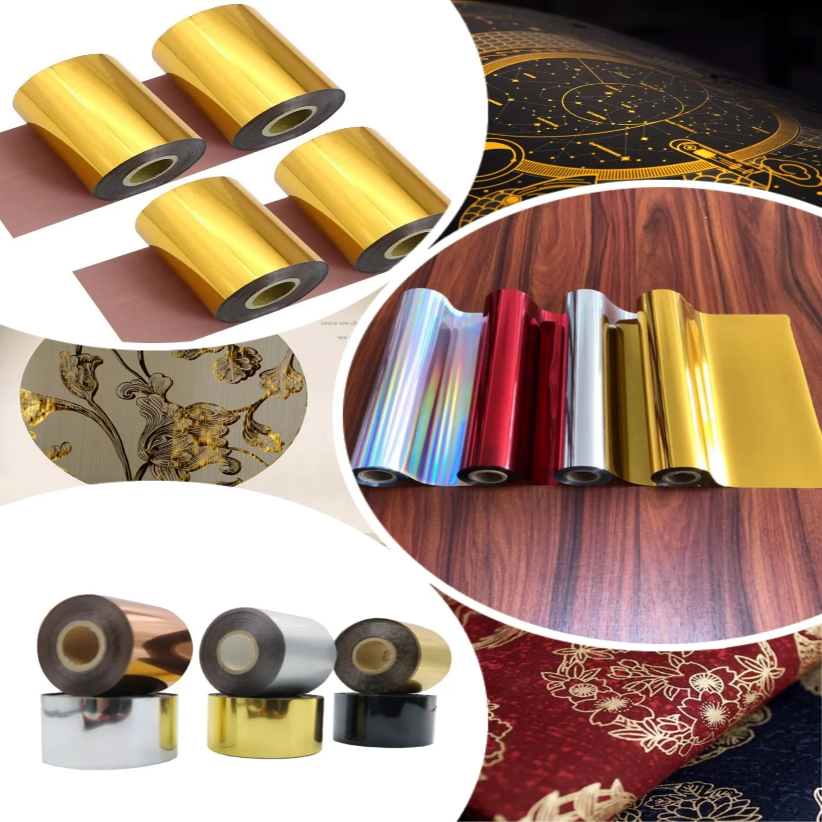 High Quality Stamping Foil Gold And Silver Foil Multicolor Hot Stamping Foil For Furniture