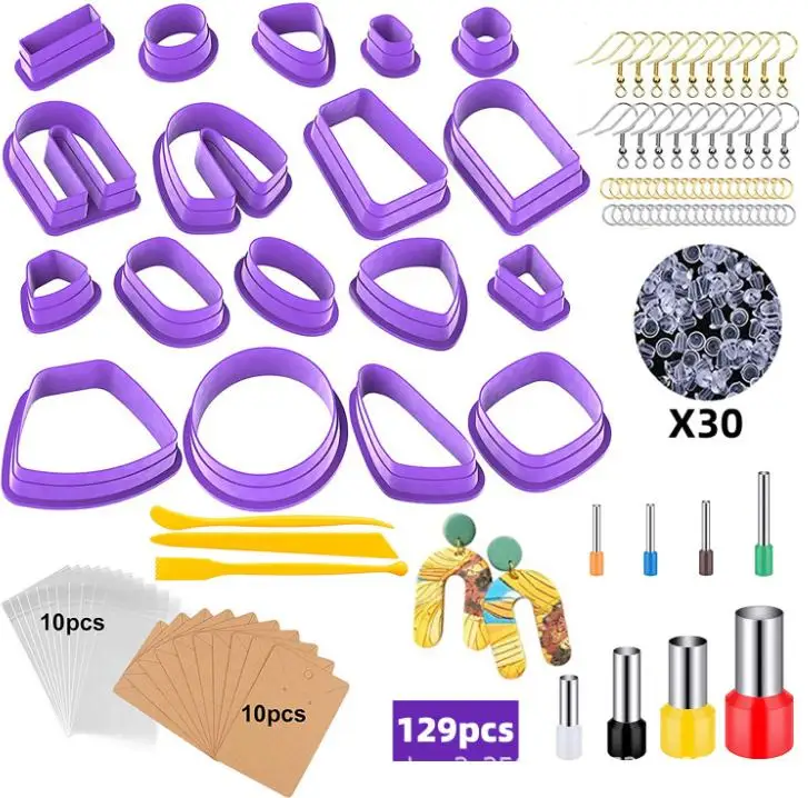 Clay Cutter Stainless Steel Polymer Clay Tool Pottery DIY Ceramic Craft Cutting Mold for Earring Jewelry Pendant Making