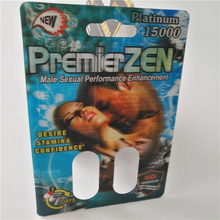 Customized Logo Blister Card Packaging PET Material For Male Enhancement Pills