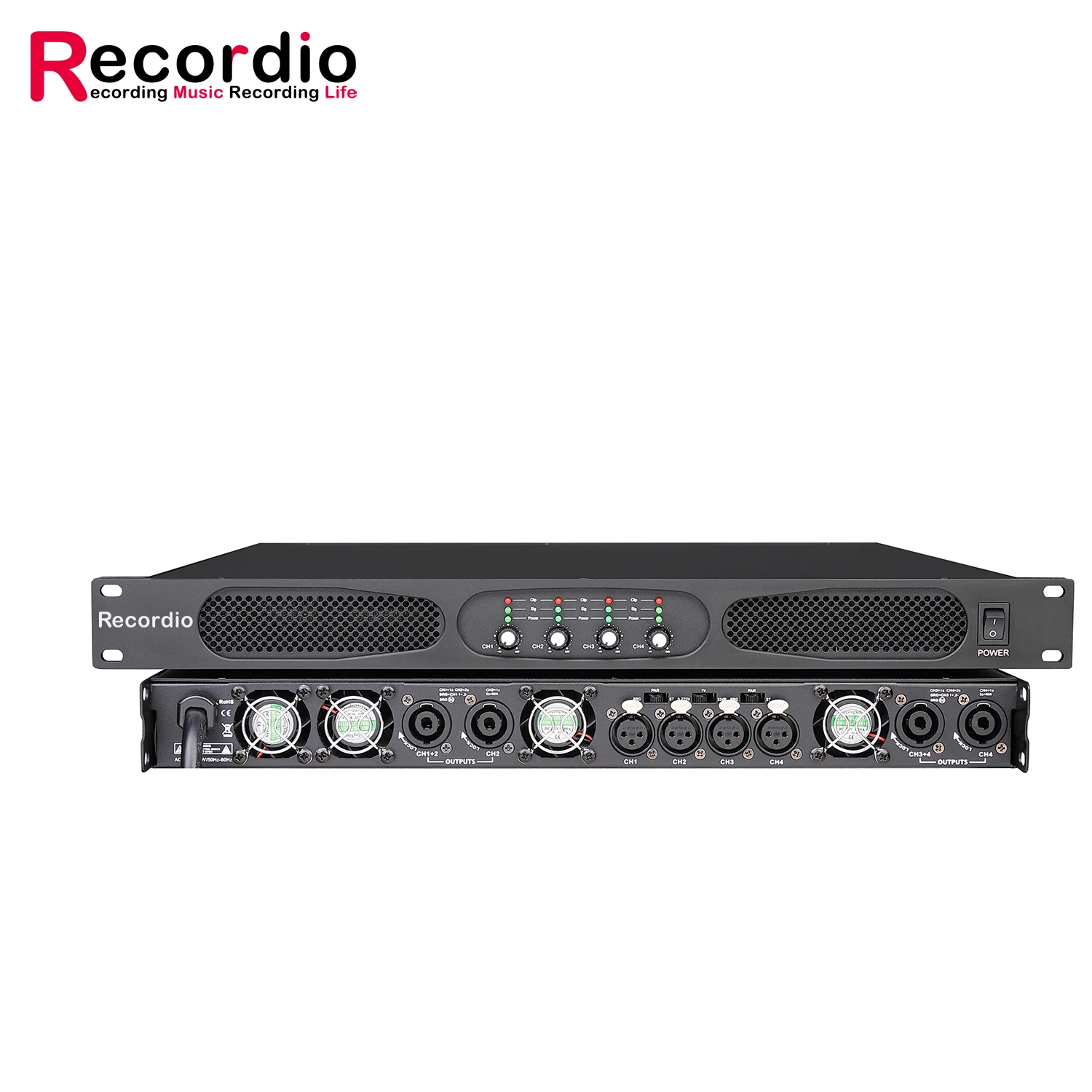 GAP-DP4140 Recordio Digital Class D 4 Channel 10000w Professional Audio Power High Power for DJ Stage Use Receiver & Amplifiers