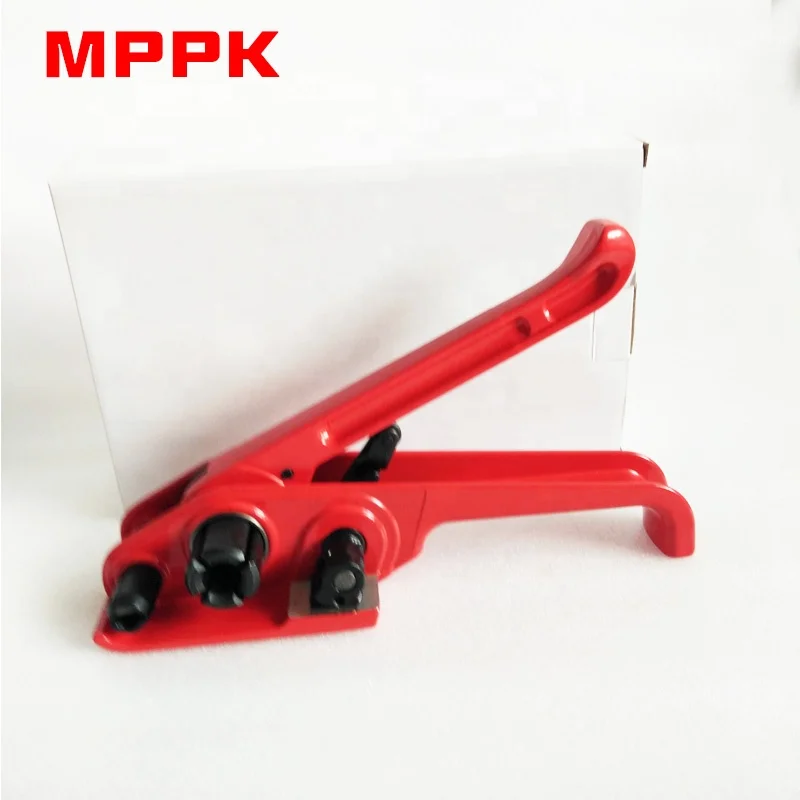 Hardware MPPK H19 Small Red Hand Manual 13 - 19mm PP PET Plastic Tensioner Strapping Tool