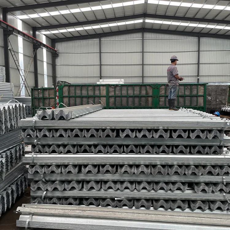 CE Standard Galvanized En1317 N1 AASHTO M180 W Beam Corrugated Highway Guardrail Traffic Metal Anti-Collision Road Barrier