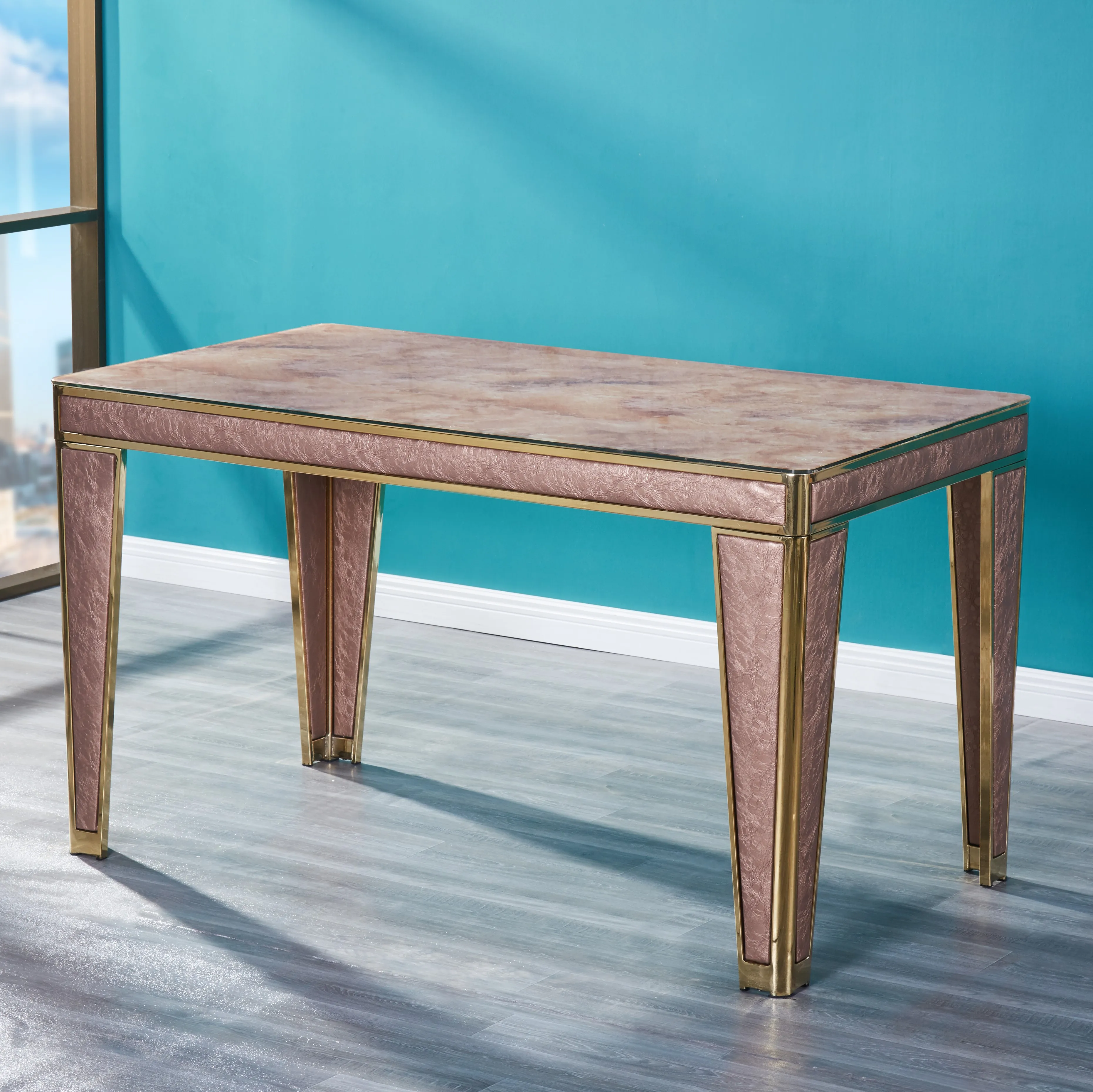 Мебель для столовой, обеденные столы из закаленного стекла и металла