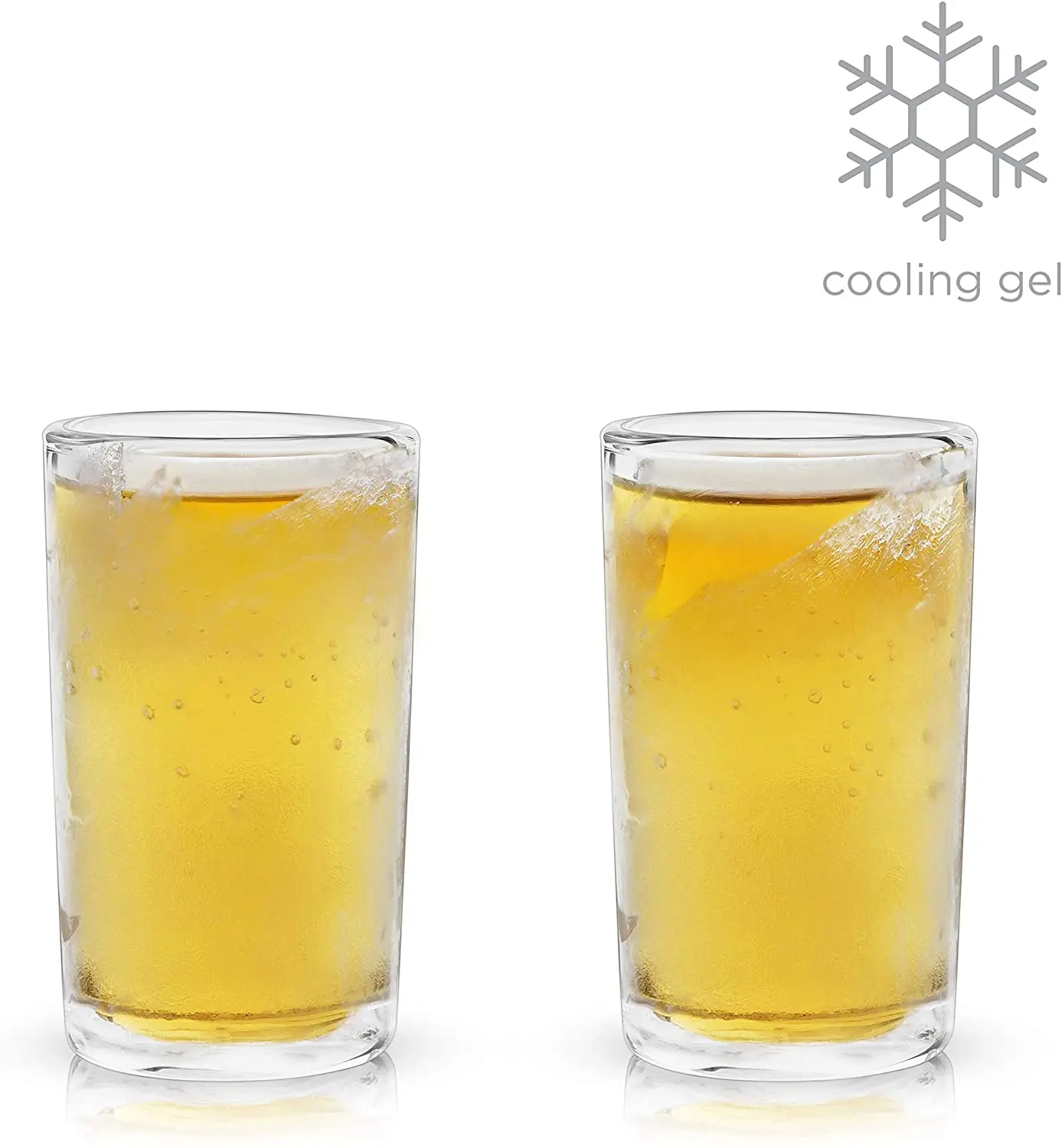 Double Walled Chilling Whiskey Glass Active Cooling Gel Double Walled Beer Double Walled Chilling Shot Glasses