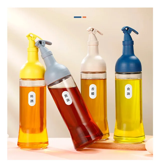 Good reputable square olive and vinegar dispenser kitchen cooking oil glass bottle pot