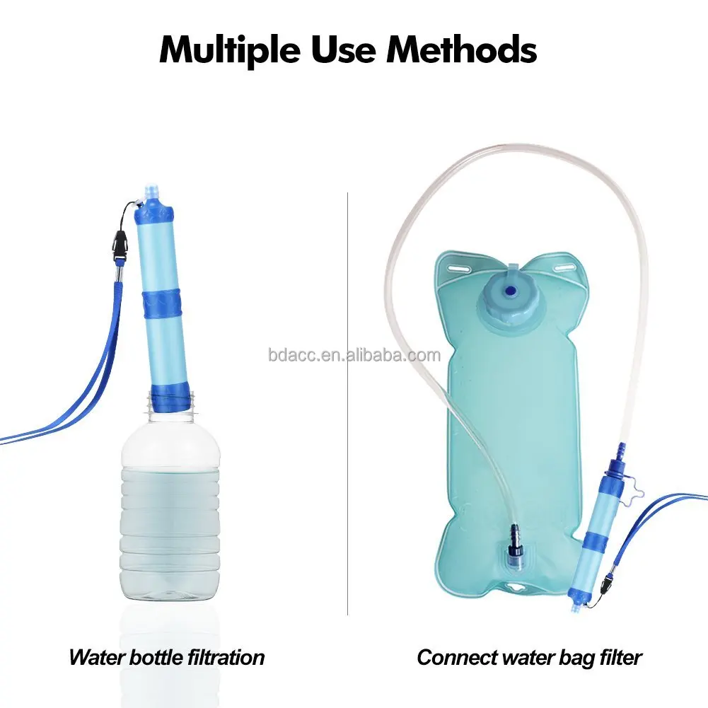 personal water purifier pressure water filter straw for camping hiking outdoor survival filter