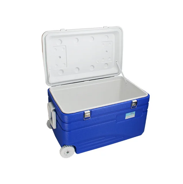 New refrigerator cold belt wheel 85L/80LPU fishing box insulation box camping cooler box