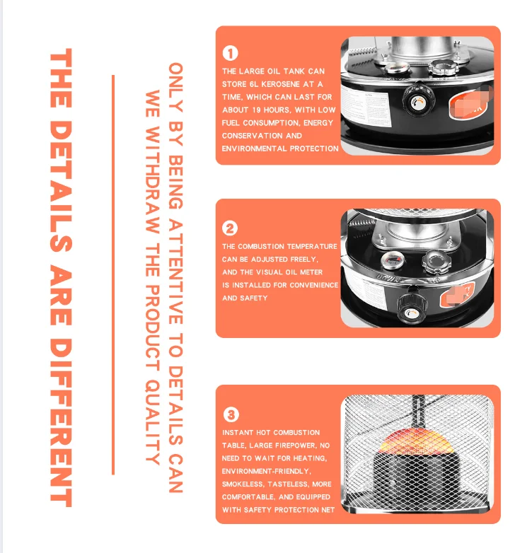 Wholesale Winter Heating Equipment Kerosene Stove 4.5L Mini Portable Kerosene Heater Indoor China For Cooking