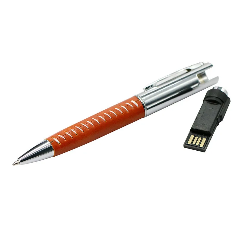 Multifunction ball pen usb flash drives 128gb, leather and metal usb pen drive 2.0,metal ball pen usb flash drive with logo