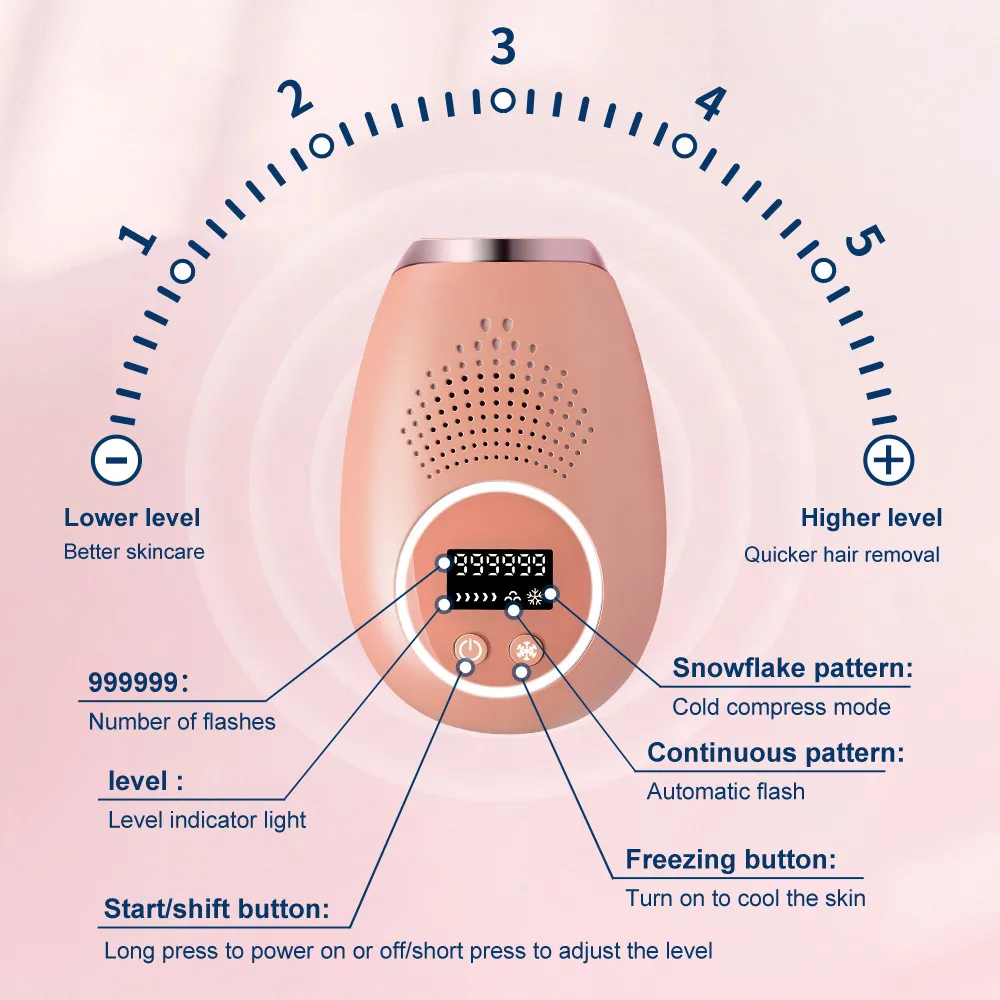 professional women portable hair removal pulsed light ipl laser epilator