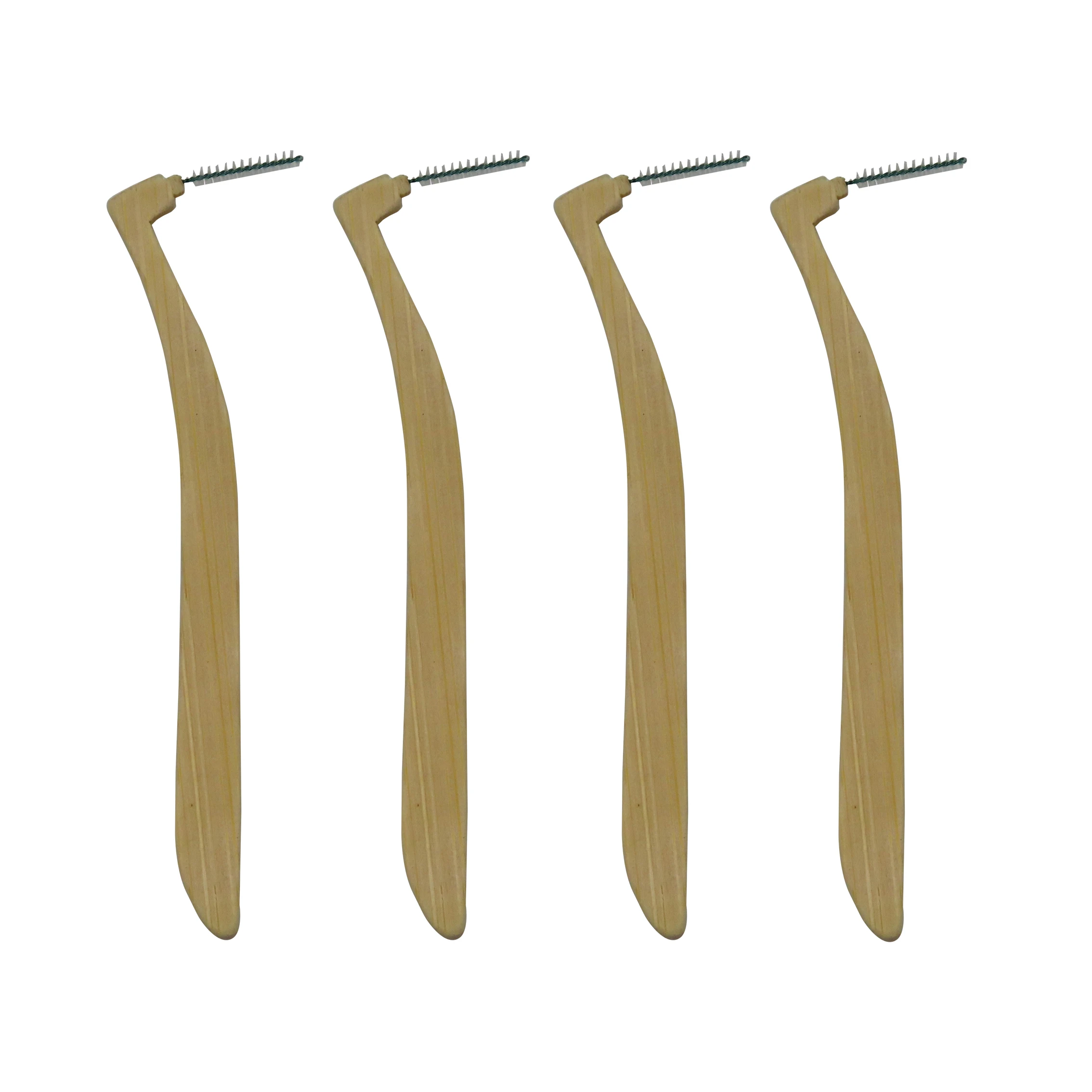 
Best selling Eco-friendly bamboo L shape interdental brush 