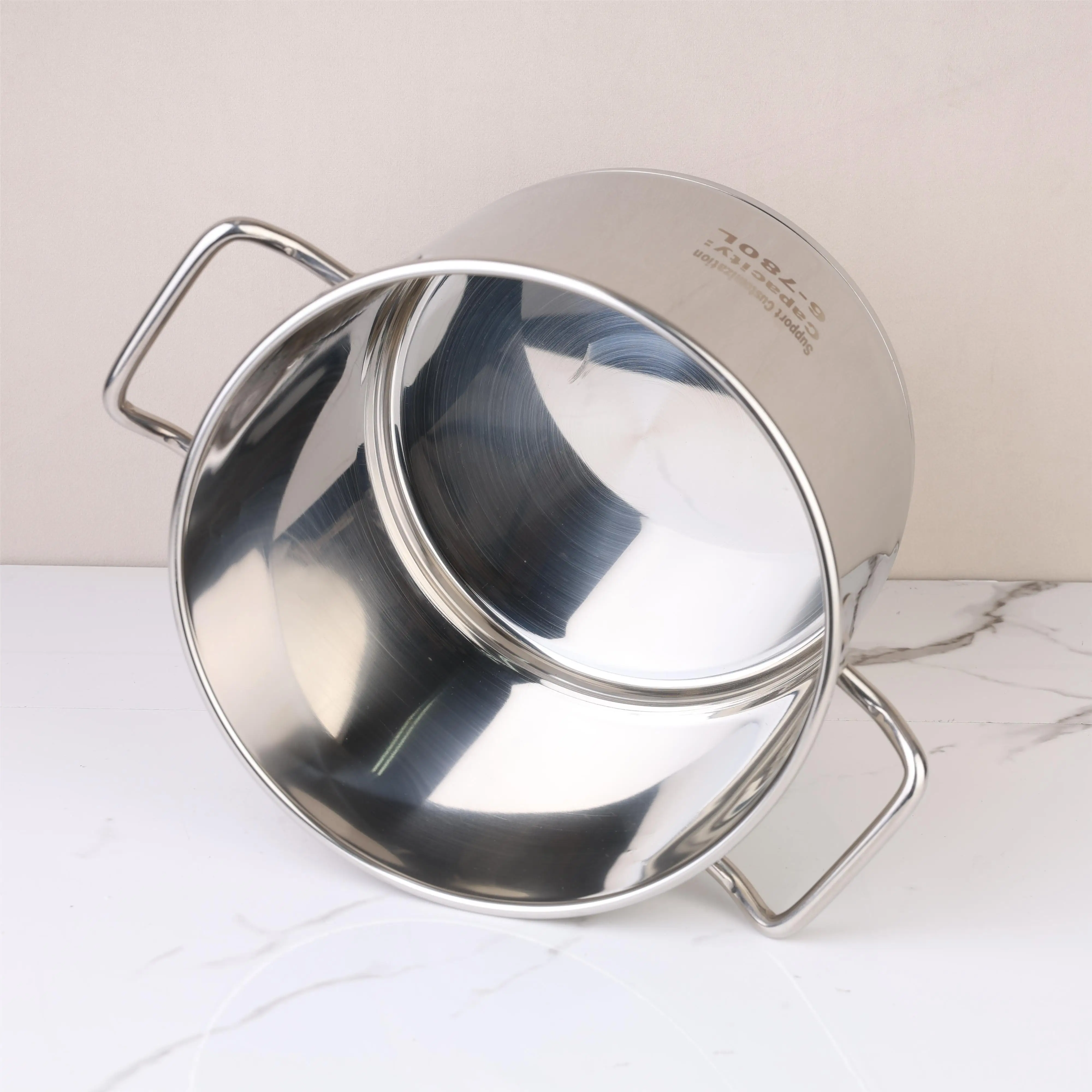 Wholesale big pots for cooking multiple sizes stainless steel soup stock pot commercial cooking pot