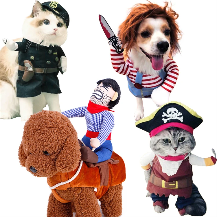 Hot selling Creative Halloween Clothes Dog Funny Custom Pet Clothes Cosplay Pet Dog Clothing 22 Amazing Halloween Costume