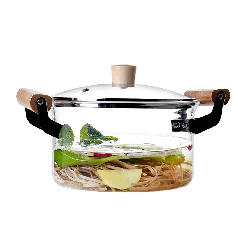 2.5L &4L Newest Glass Pot for household High borosilicate Glass Cooking Pot with Glass Lid Customized Size