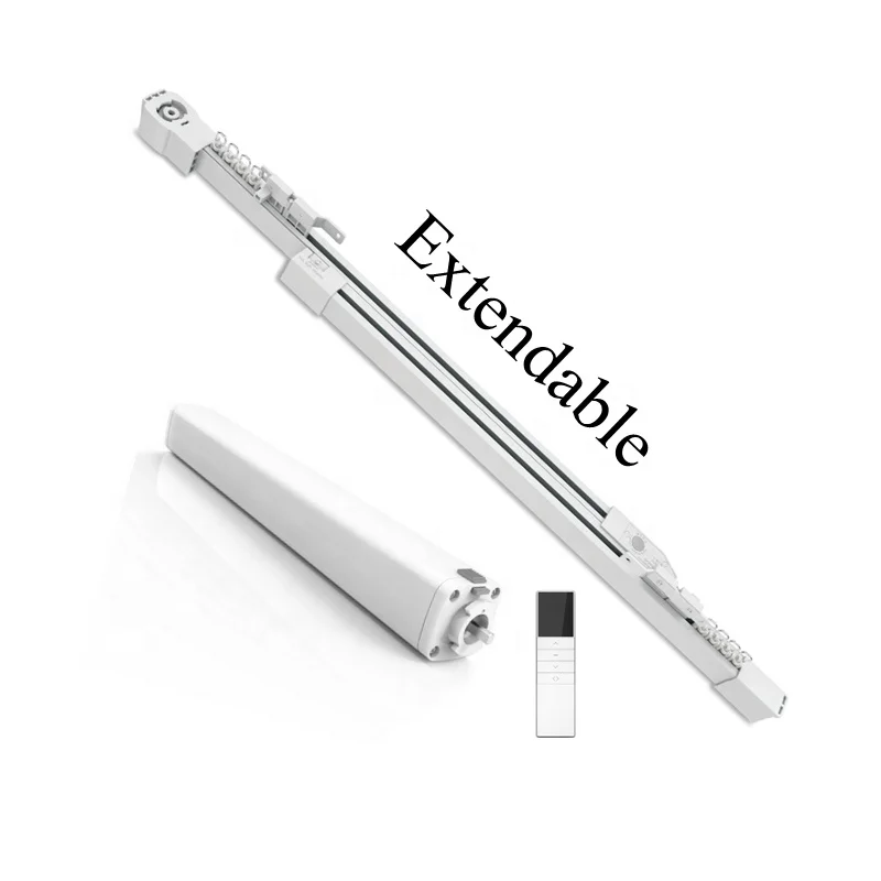 Garden Home System Smart TUYA Wifi Curtain System Extendable Track Set Electric Automatic Motor Rail Google Home Remote control