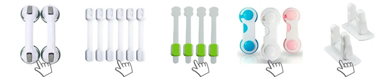 Baby Safety Product Set- Include Lock , Corner Guard Cabinet Doors Plastic Door Knob Cover and So on Optional Combination