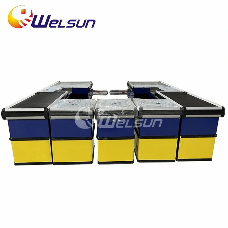 Supermarket cash register large cash register convenience store front desk electric cash register fully automatic conveyor belt