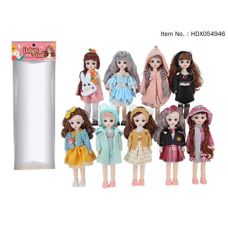 hot sales 12 inch full-joint moviable doll activities casual fashion doll with beautiful clothes for girls