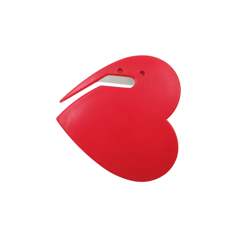 multifunction pocket knife plastic heart shape envelop opener handheld cute small cutter cutting paper