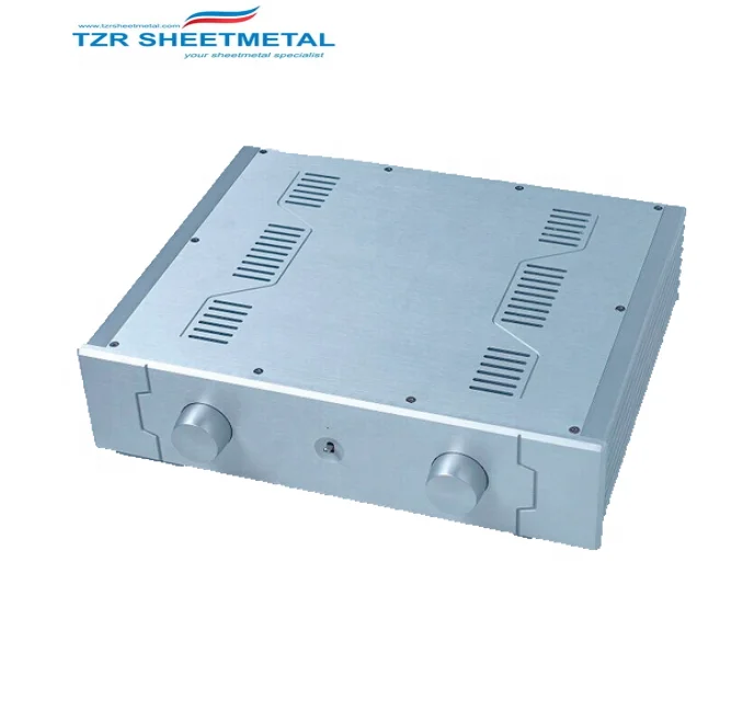 Размер корпуса: 430*105*340 мм Полный алюминиевый усилитель шасси