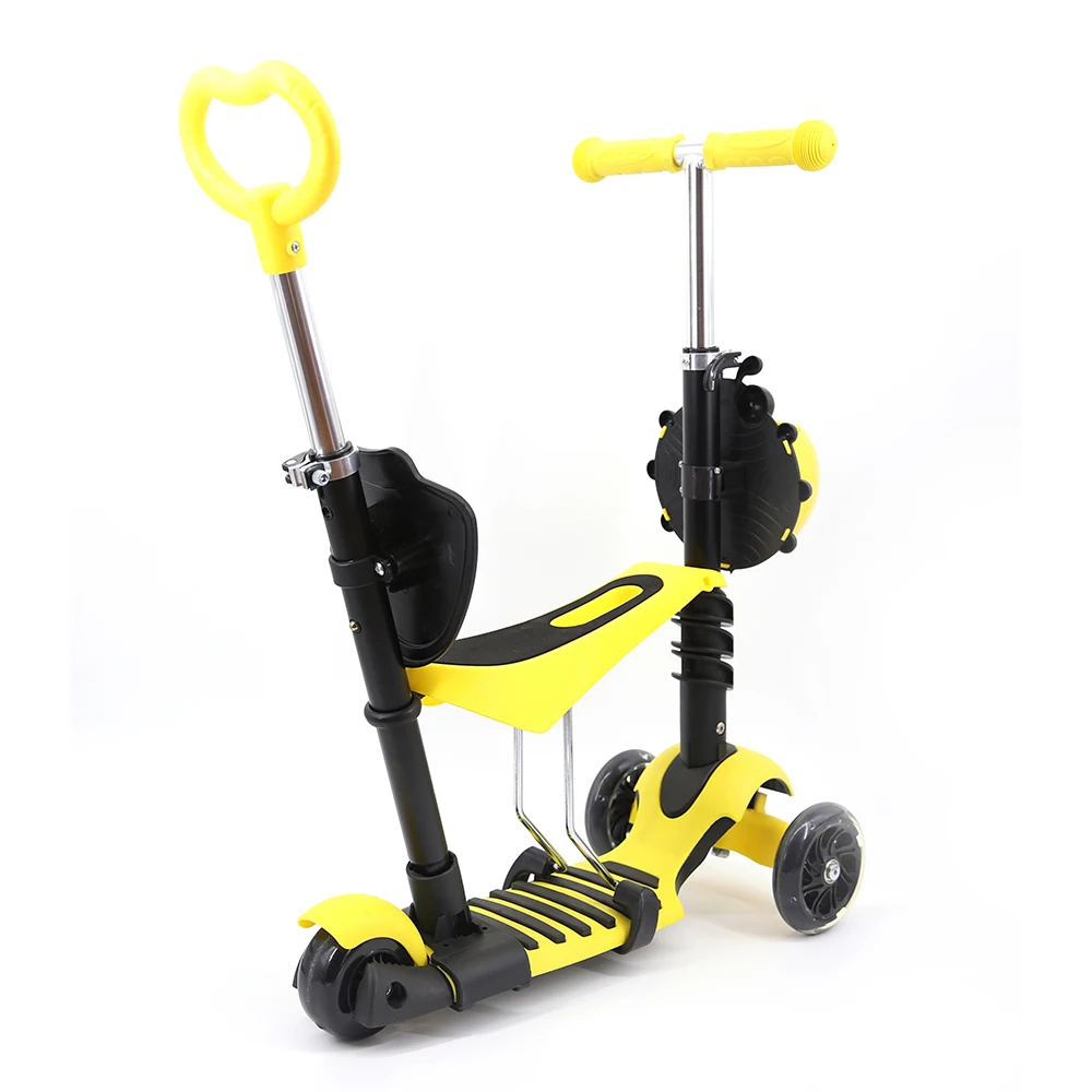 Chinese Factory Directly scooter for Children/new product 3 wheel flashing wheel 5 in 1 ant car kids scooter