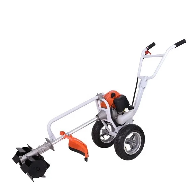 Home Garden Lawn Mower Two Wheel Hand Push Brush Cutter 2-Stroke Single Cylinder Forced Air Cooling