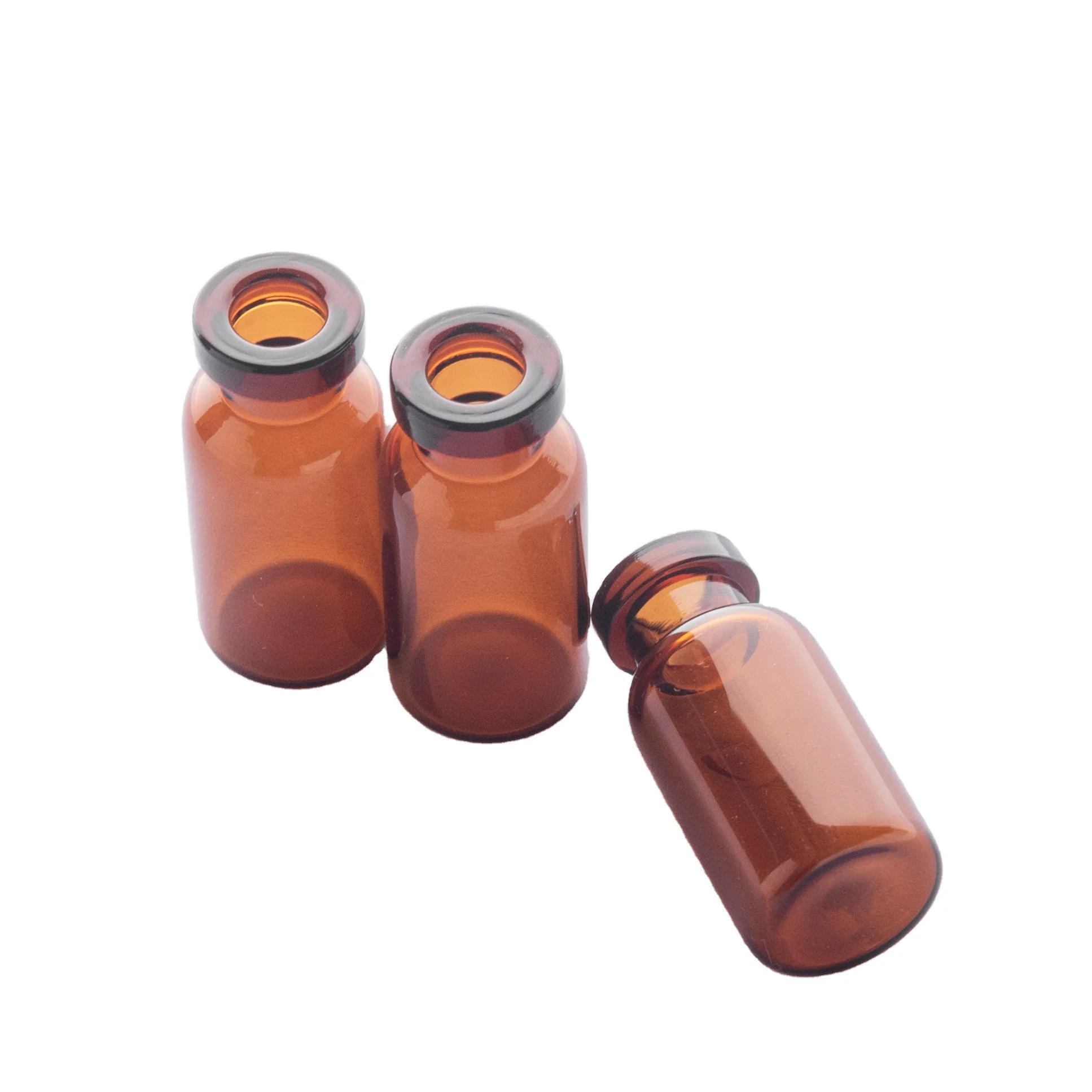 2ml Factory Wholesale Customized Pharma Middle Borosilicate Glass Injection Bottles with Caps and Rubber Stopper for Medical