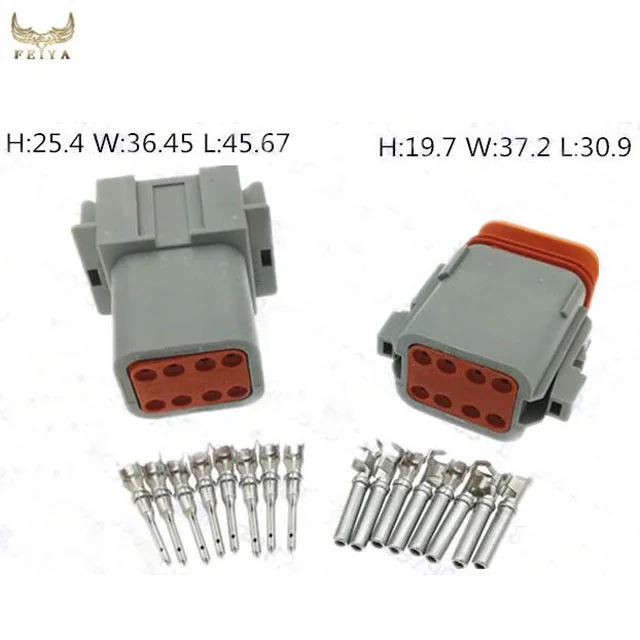 Deutsch waterproof automotive connector 8 pin amp