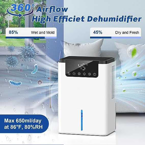 Energy Efficient home closet dehumidifier 2000ML Home Air Mini Portable Small Dehumidifier