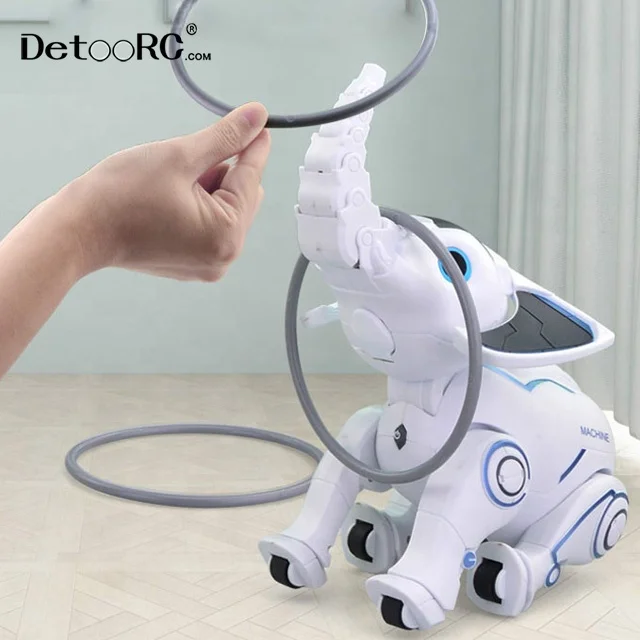 Detoo 2020 new toys singing and dancing programming radio control toy elephant smart electric toy for child