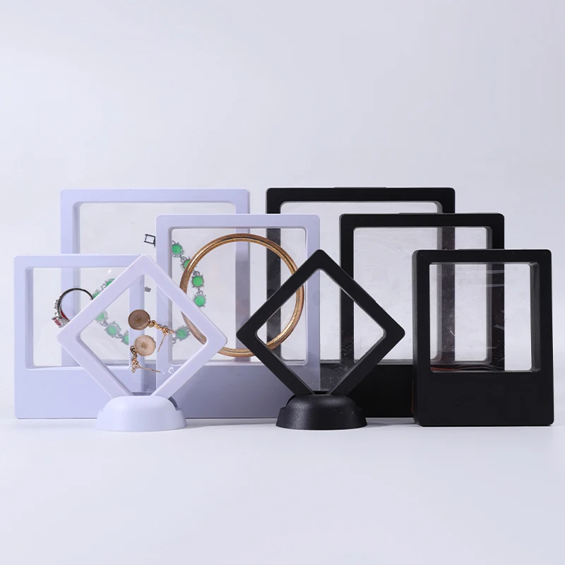 Han Hong Customized Thick film box white and black dustproof box drawer storage multilayer  plastic  clear  jewelry  boxes