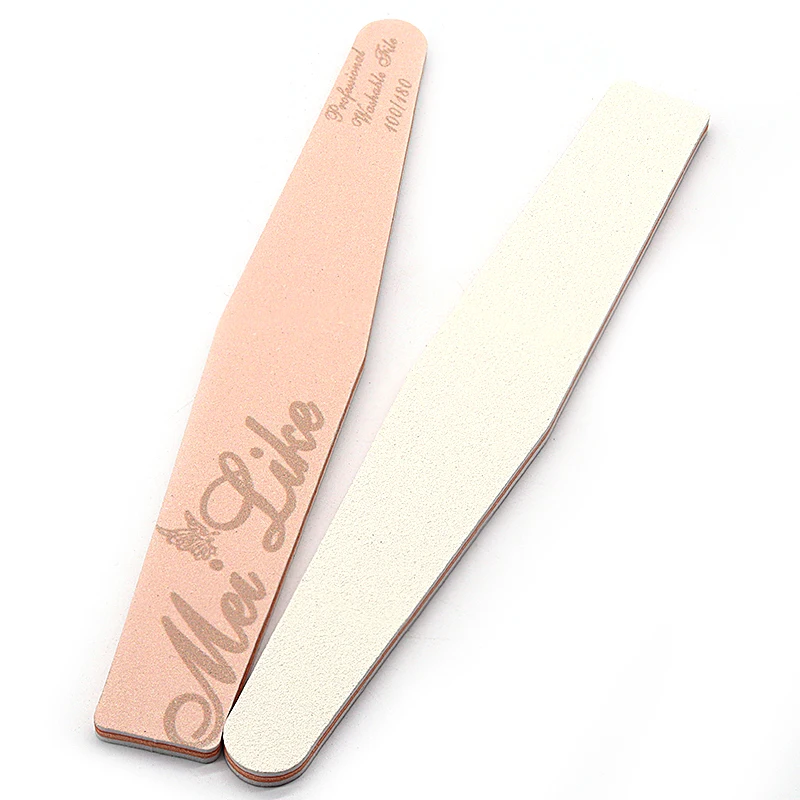 Manicure bulk supplies double sided square diamond 80/80 washable emery board 100/180 nail file professional
