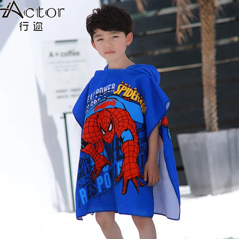 Actor Supplying Beach Towel Printed Baby bath towel Surf Poncho Hooded Bath Beach Towel