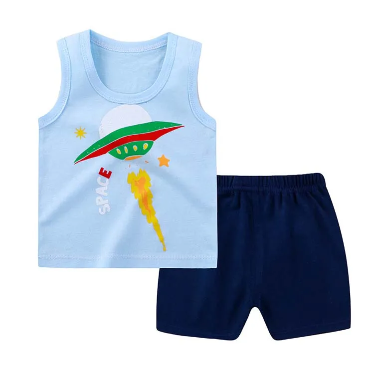 high quality summer cotton kids clothing newborn infant boutique baby boy girl clothes sets