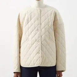 Custom new home simple style loose round collar clip cotton jacket with Ringer quilted cotton coat coat women