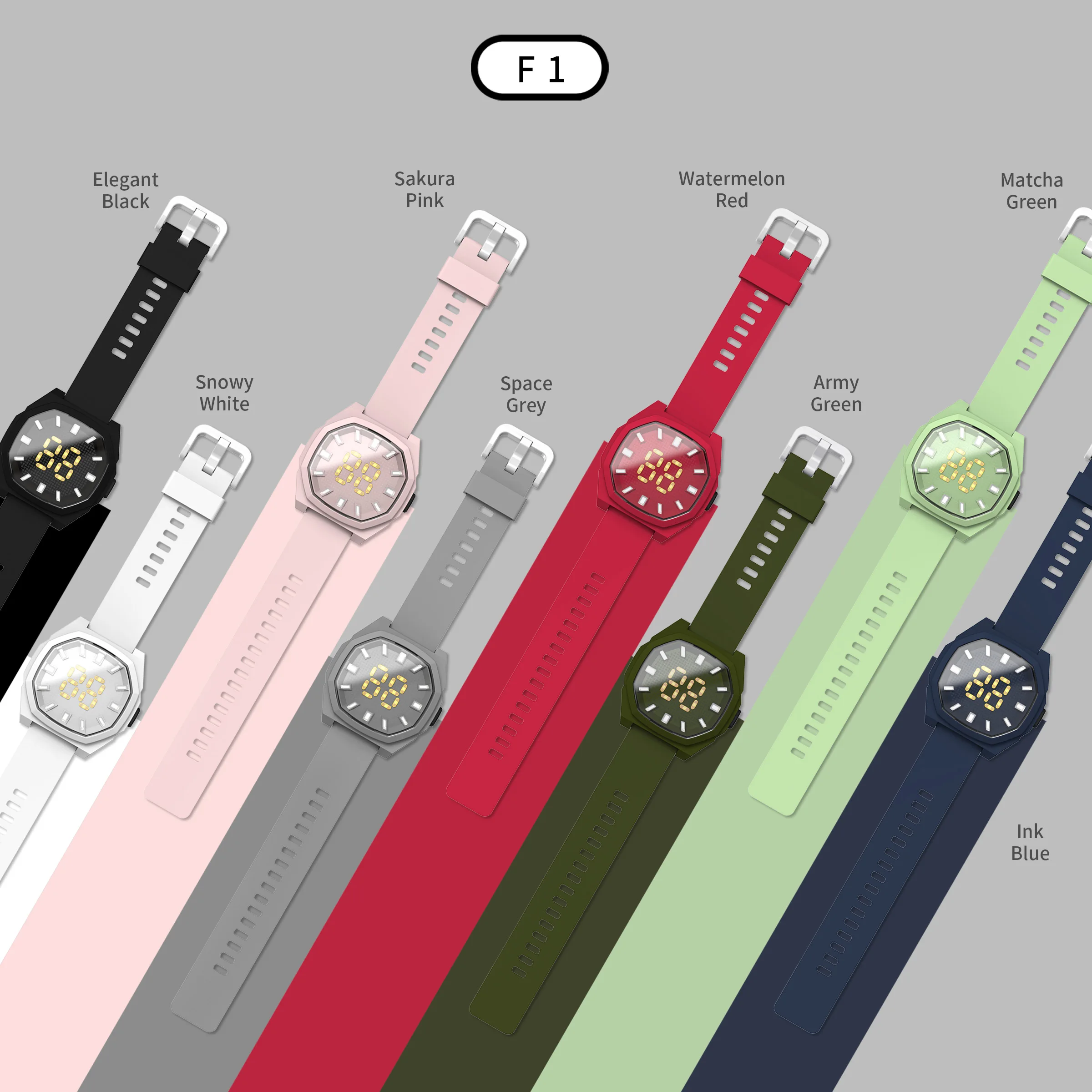 Ultra Thin Sport LED Electronic Watch Shockproof Waterproof Digital Watch