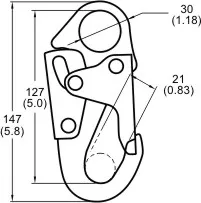 JENSAN Custom 23KN Safety Snap Hook High Quality Steel Double Lock Stamped Snap Hook for Protection