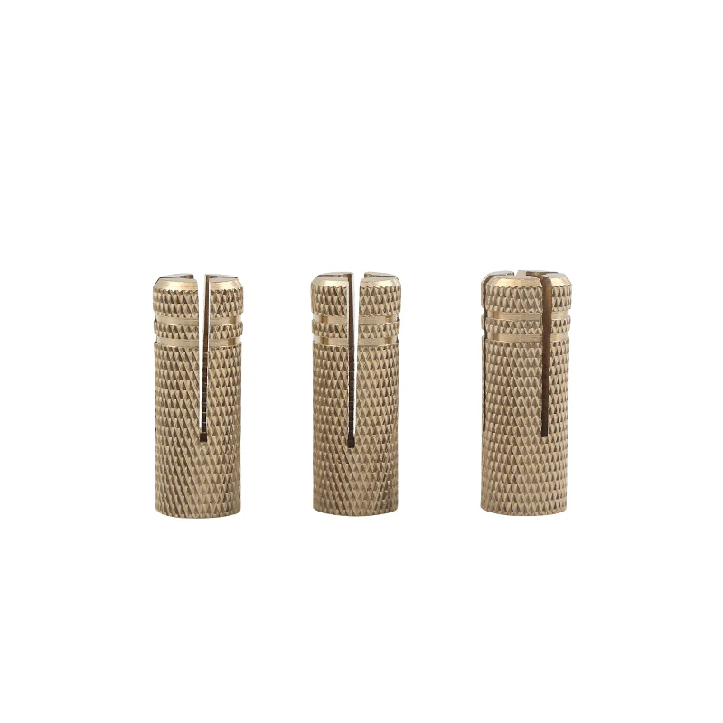 Brass knurled anchor flat deep lipped in expansion drop fastener drop in anchor China factory direct wholesales