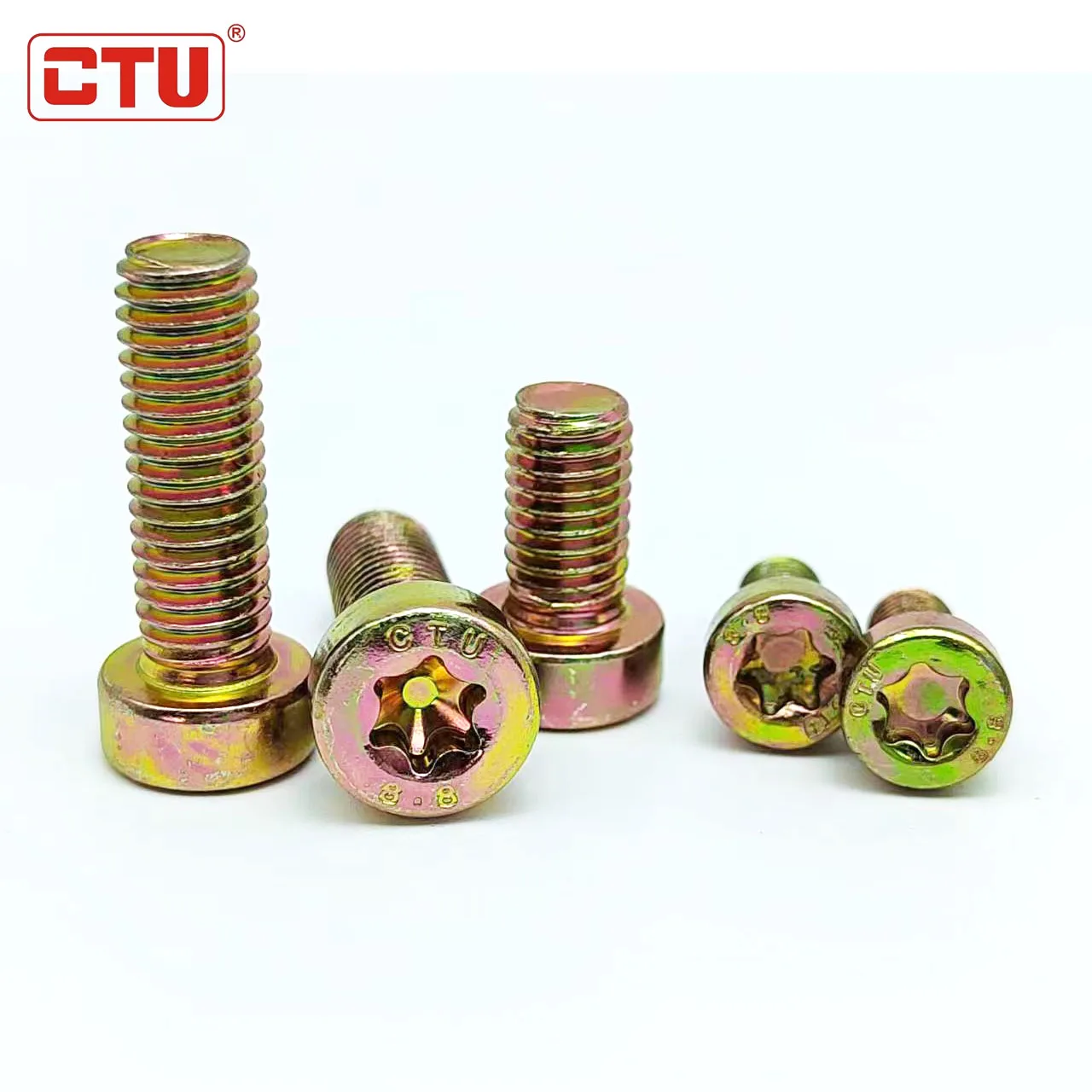 alloy steel high grade torx cap screw low head 8.8 GB6191 yellow galvanized