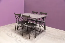 Столовый стол JUSTHome для дома, ресторана, кухни, деревенский индустриальный дизайн, 4 стула