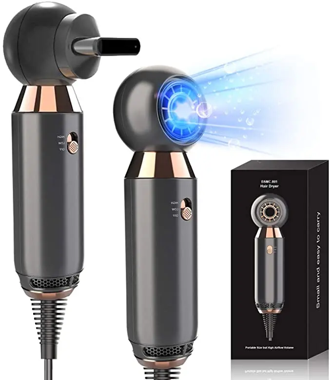 Popular Business Gift 800W Smart Heat Control High Airflow Volume Lightweight Mini Blow Dryer for Home Hotel Travel