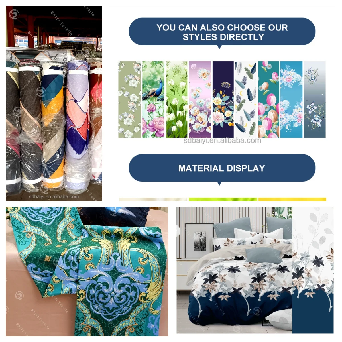 Factory Direct 100% Polyester Microfiber Woven Bed Sheet Fabric Breathable Customizable Home Textile Fabric