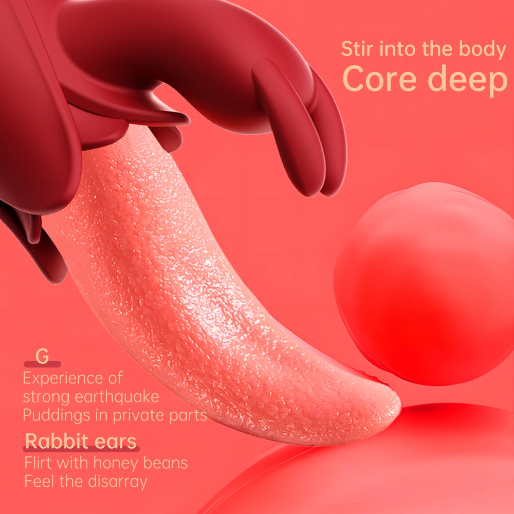 Wholesale OEM Rabbit Vagina G Spot Nipple Clitoral Stimulation Tongue Licking Vibrator Sex Toys For Woman