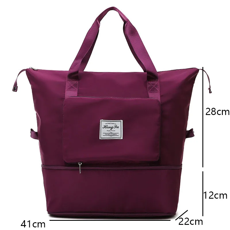 YIMYIK Dry And Wet Separation Sports Portable Shoulder Bag Yoga Gym Bag Large Capacity Travel Bag