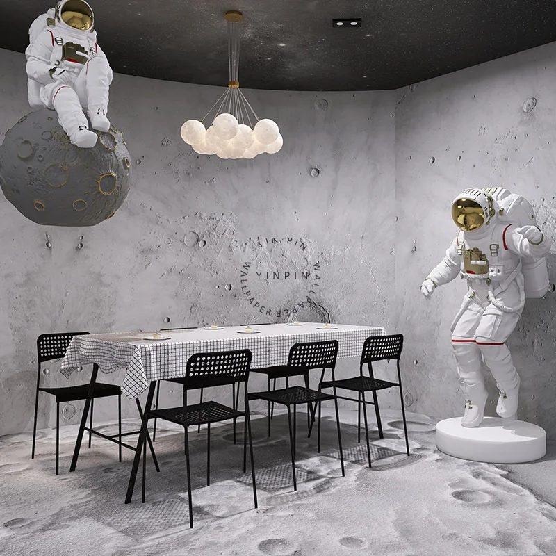 3D Crater Moon Surface Wall Paper 3d Home Decoration Mural Wallpaper