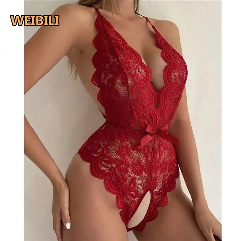 Wholesale Professional Supplier Lace Women Lingerie Black Bodysuit Sexy Women Teddy Lingerie