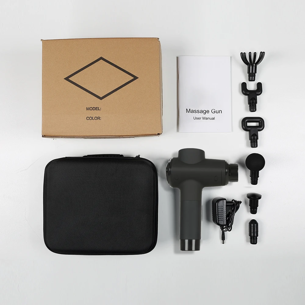 Brushless Handheld Massage Gun 20-speeds Adjustable 14mm Deep Tissue Body Massager Muscle Massage Tools With Led Screen